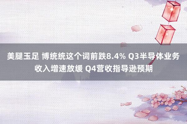 美腿玉足 博统统这个词前跌8.4% Q3半导体业务收入增速放缓 Q4营收指导逊预期