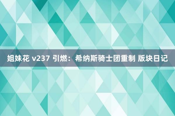 姐妹花 v237 引燃：希纳斯骑士团重制 版块日记