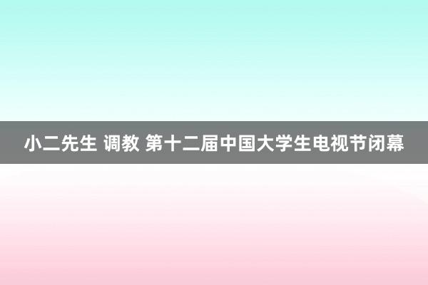 小二先生 调教 第十二届中国大学生电视节闭幕